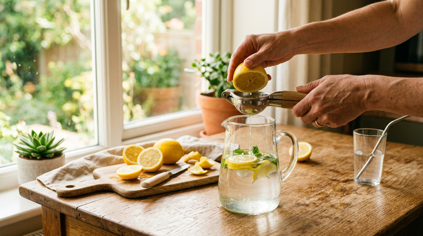 Empezar el día con agua y limón
